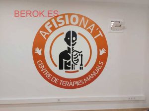 mural rotulacion fisio logo afisionat vilanova